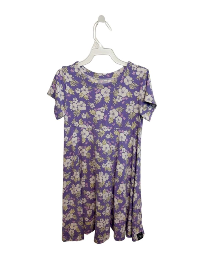 SWEET BAMBOO  PURPLE  FLORAL  KNIT DRESS
