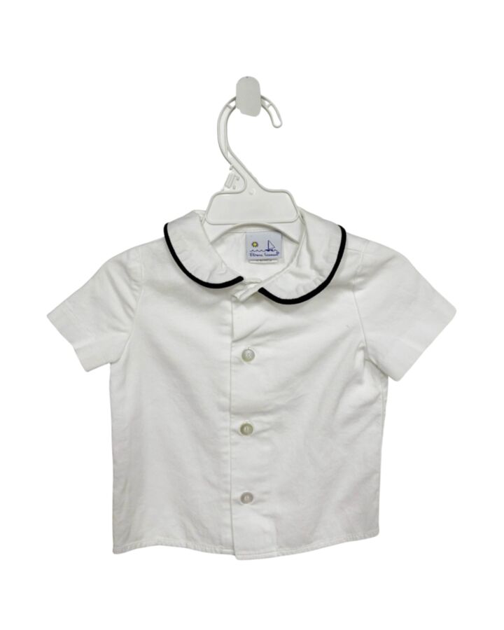 FLORENCE EISEMAN  WHITE PIQUE   DRESS SHIRT