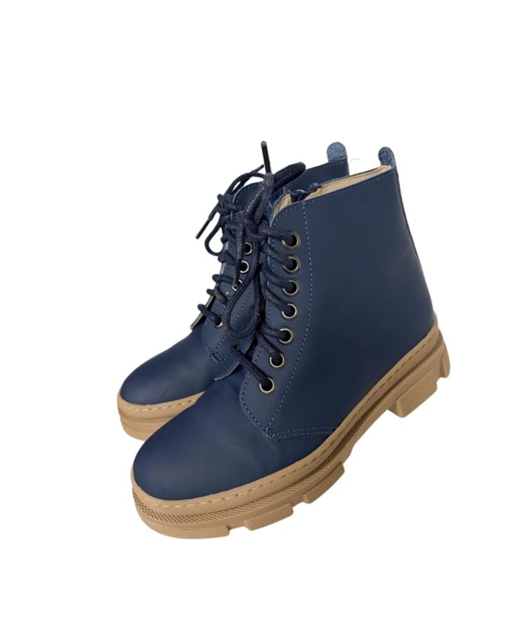 MANUELA DE JUAN BLUE BOOTS  *NWT SIZE TODDLER 13.5