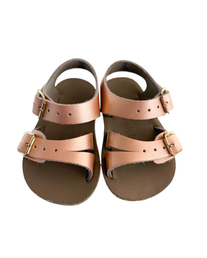 SUN SANS/ SALTWATER SANDALS PINK SANDALS  *EUC SIZE INFANT 2