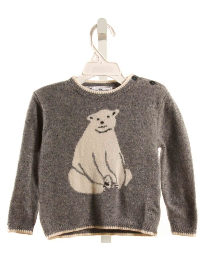 TARTINE ET CHOCOLAT  GRAY WOOL  SWEATER
