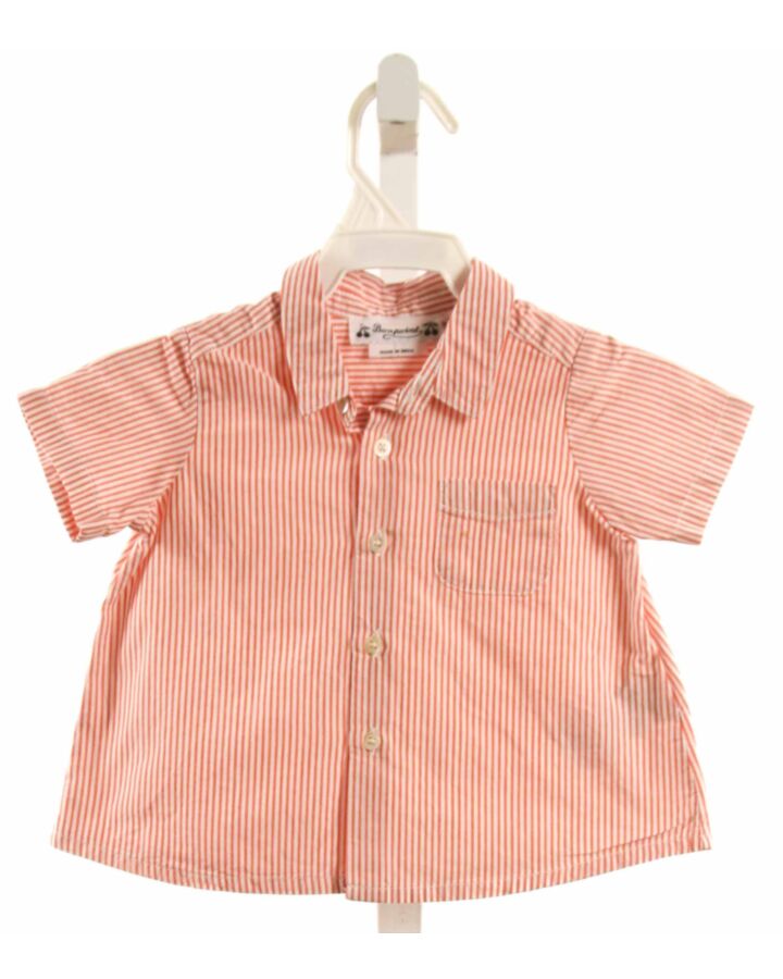 BONPOINT  RED  STRIPED  DRESS SHIRT