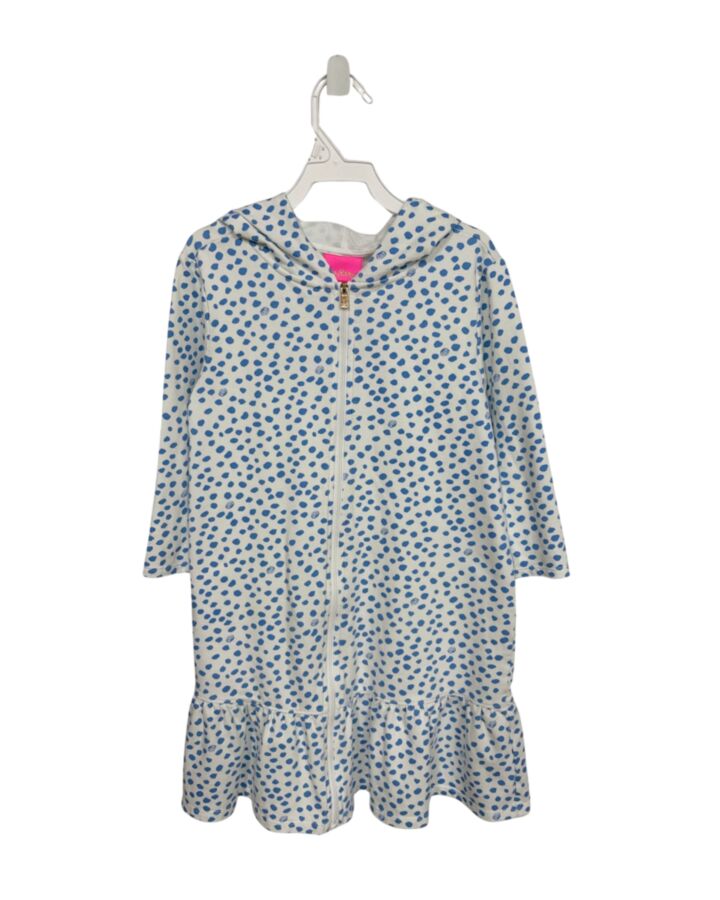 LILLY PULITZER  BLUE TERRY CLOTH POLKA DOT  COVER UP