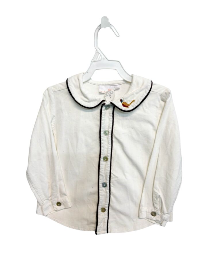 HANNAH KATE  WHITE CORDUROY   DRESS SHIRT