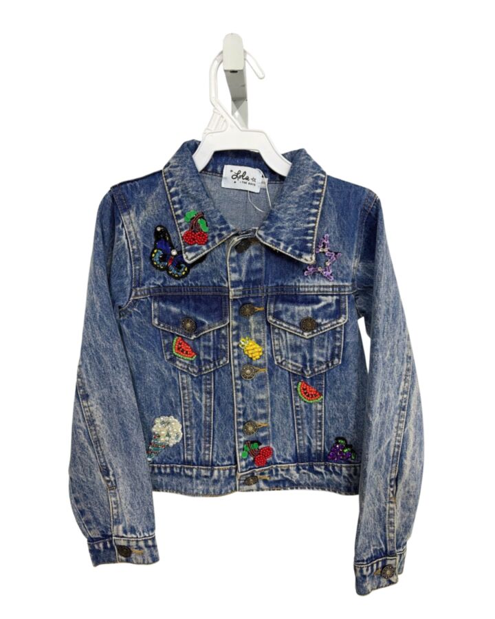 LOLA + THE BOYS  BLUE DENIM  APPLIQUED OUTERWEAR