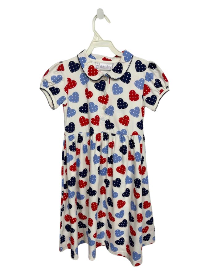 RACHEL RILEY  BLUE  POLKA DOT  KNIT DRESS WITH PICOT STITCHING