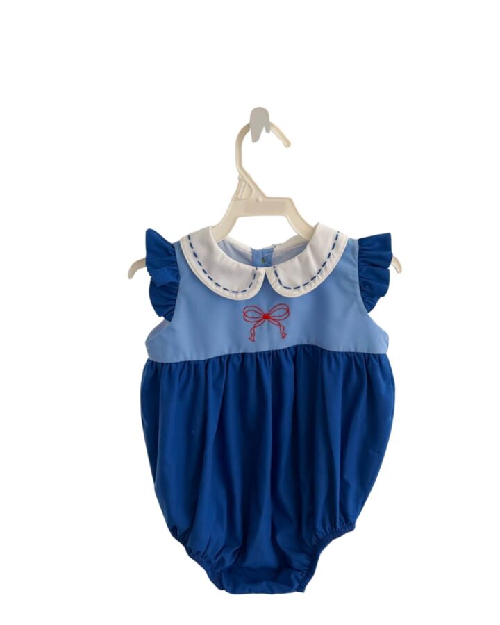 THE PROPER PEONY  BLUE   EMBROIDERED BUBBLE