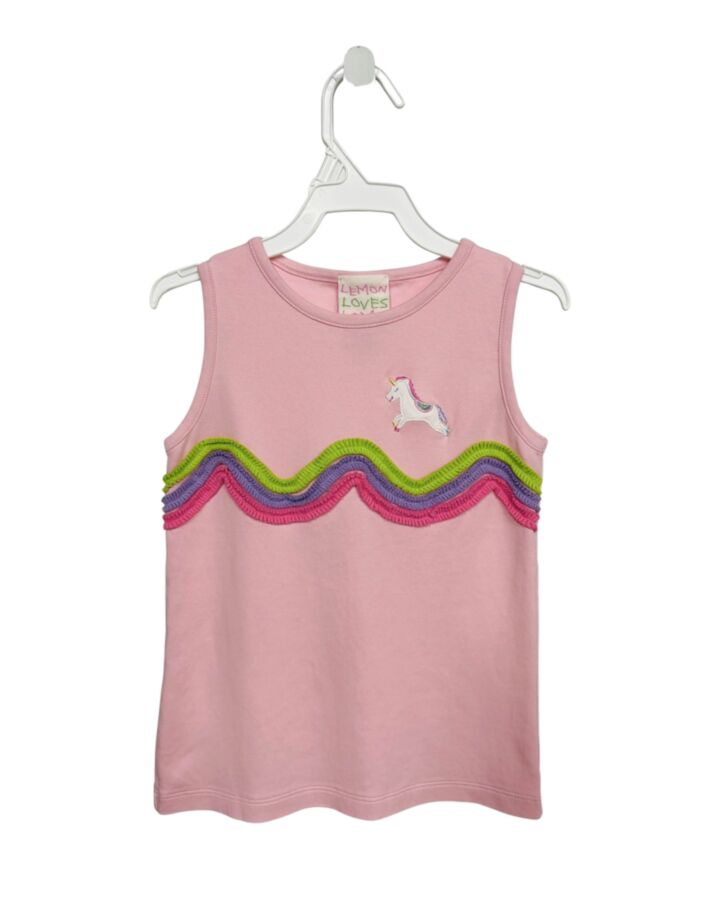 LEMON LOVES LIME PINK KNIT SLEEVELESS SHIRT