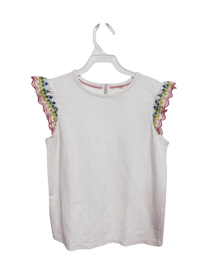 MINI BODEN  WHITE    SLEEVELESS SHIRT WITH EYELET TRIM