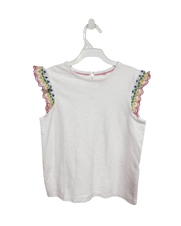 MINI BODEN  WHITE    SLEEVELESS SHIRT WITH EYELET TRIM