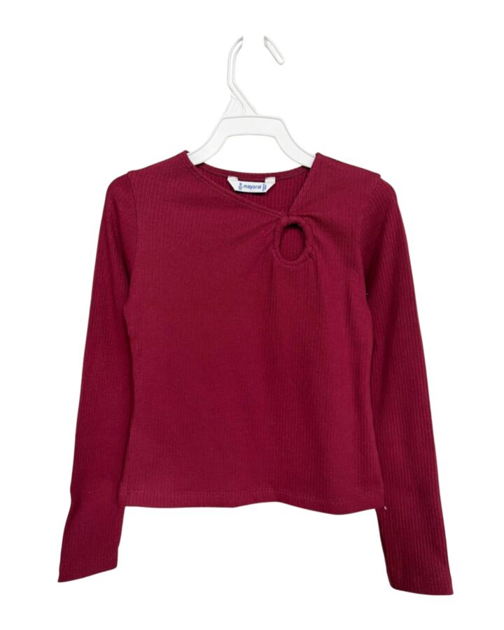 MAYORAL RED KNIT LS SHIRT