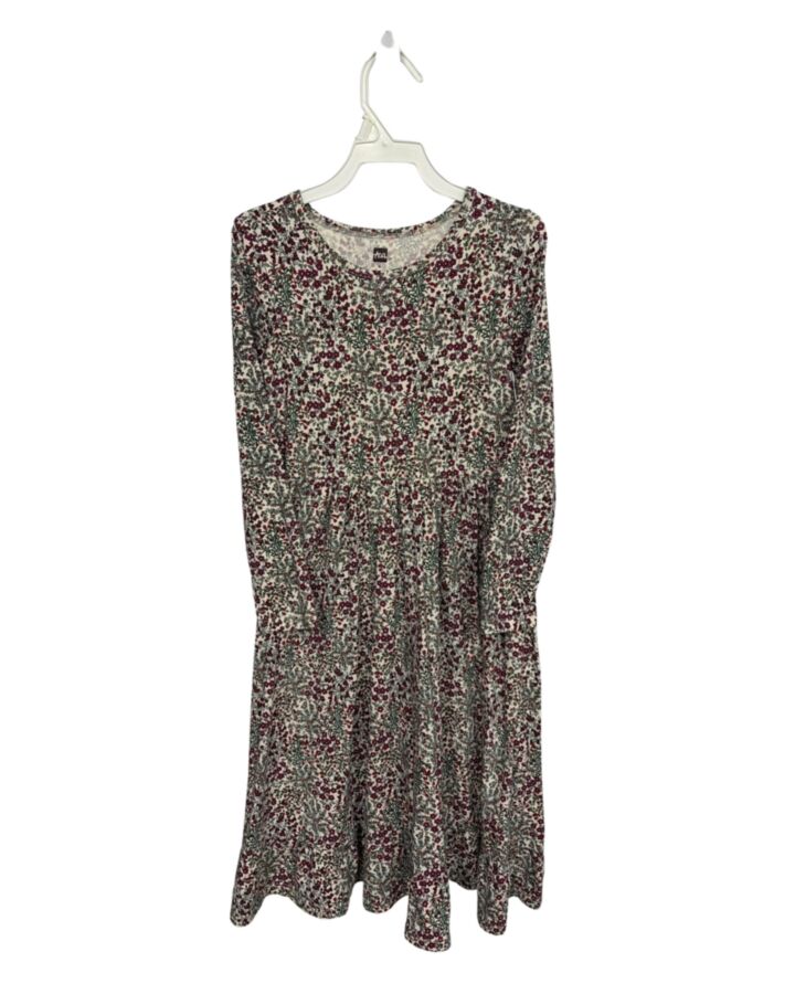 TEA PURPLE FLORAL KNIT DRESS