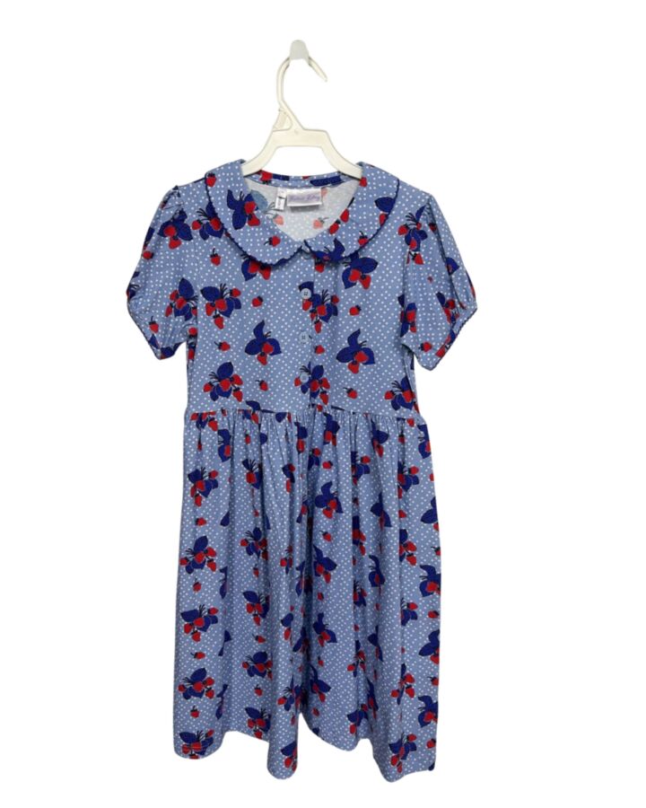 RACHEL RILEY  LT BLUE  POLKA DOT  KNIT DRESS WITH PICOT STITCHING