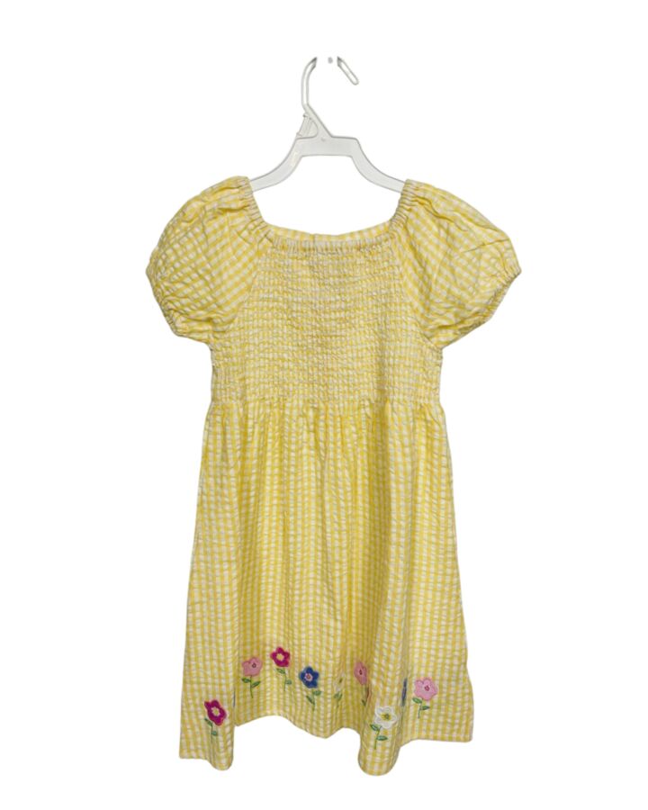 JOJO MAMAN BEBE  YELLOW SEERSUCKER GINGHAM  DRESS