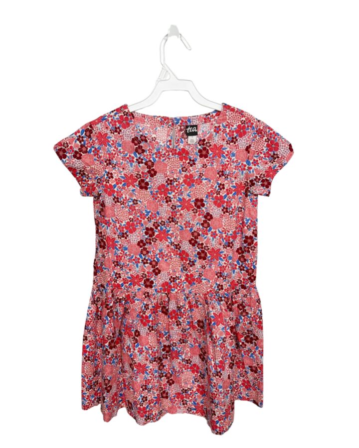 TEA  RED  FLORAL  DRESS
