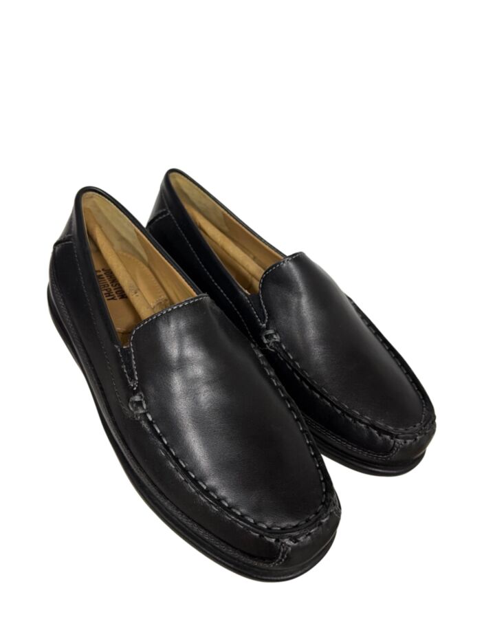 JOHNSTON & MURPHY BLACK LOAFERS *NEW WITHOUT TAG *NWT SIZE CHILD 2.5
