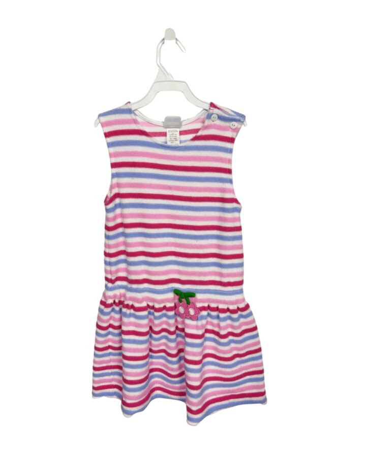 FLORENCE EISEMAN  PINK TERRY CLOTH STRIPED  DRESS
