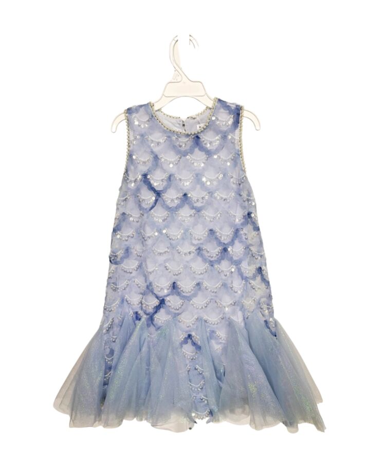 LOLA + THE BOYS  BLUE TULLE  SEQUINED PARTY DRESS