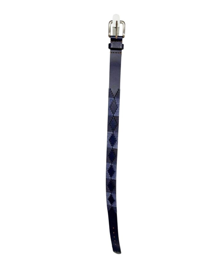 PAMPEANO  BLUE   EMBROIDERED BELT