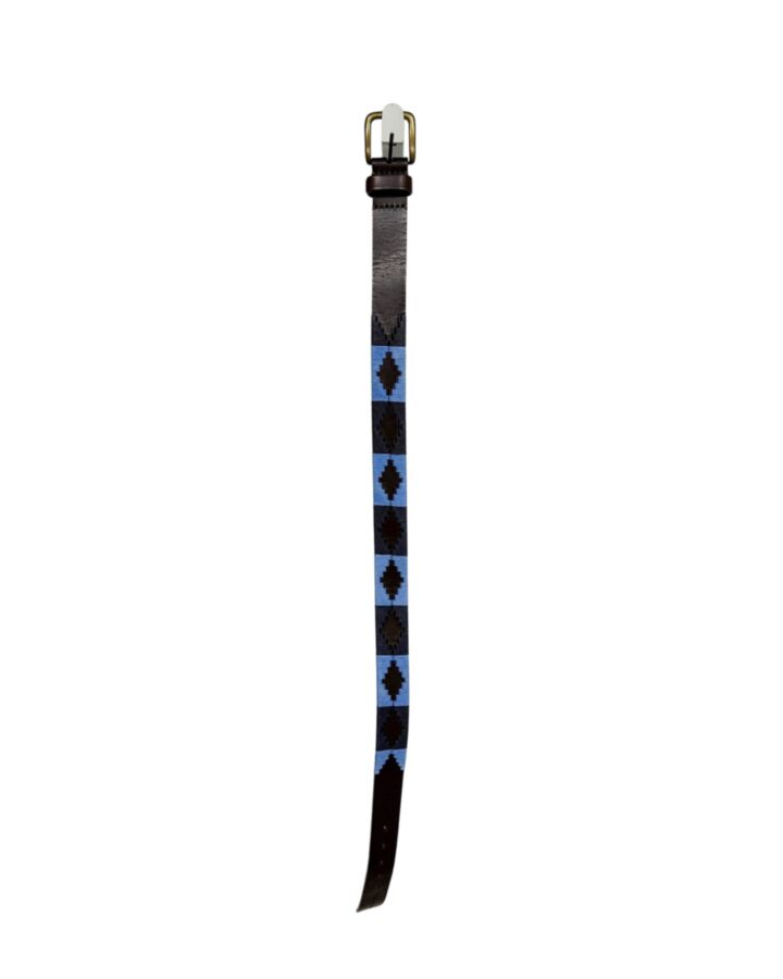 PAMPEANO  BLUE   EMBROIDERED BELT