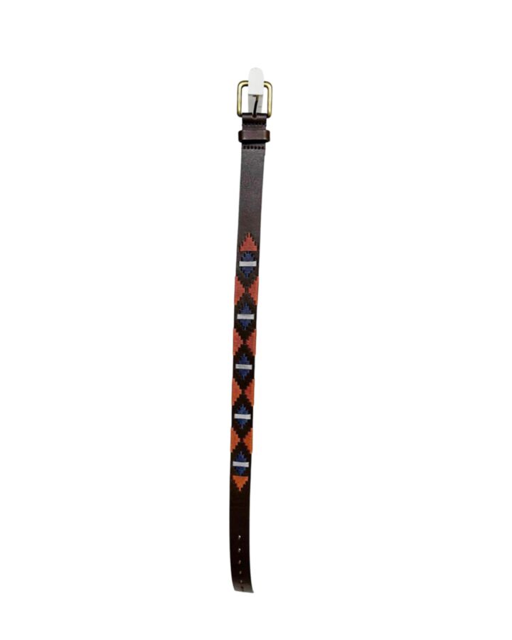 PAMPEANO  BROWN   EMBROIDERED BELT