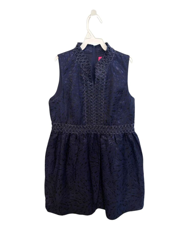 LILLY PULITZER BLUE EMBROIDERED PARTY DRESS
