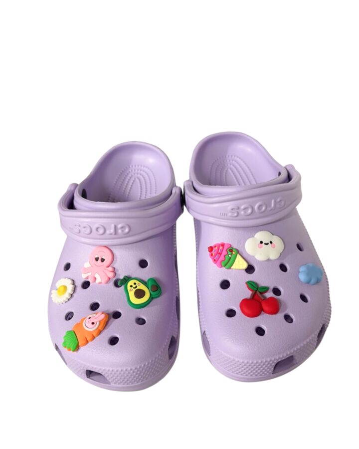CROCS PURPLE SHOES  *EUC SIZE CHILD 4