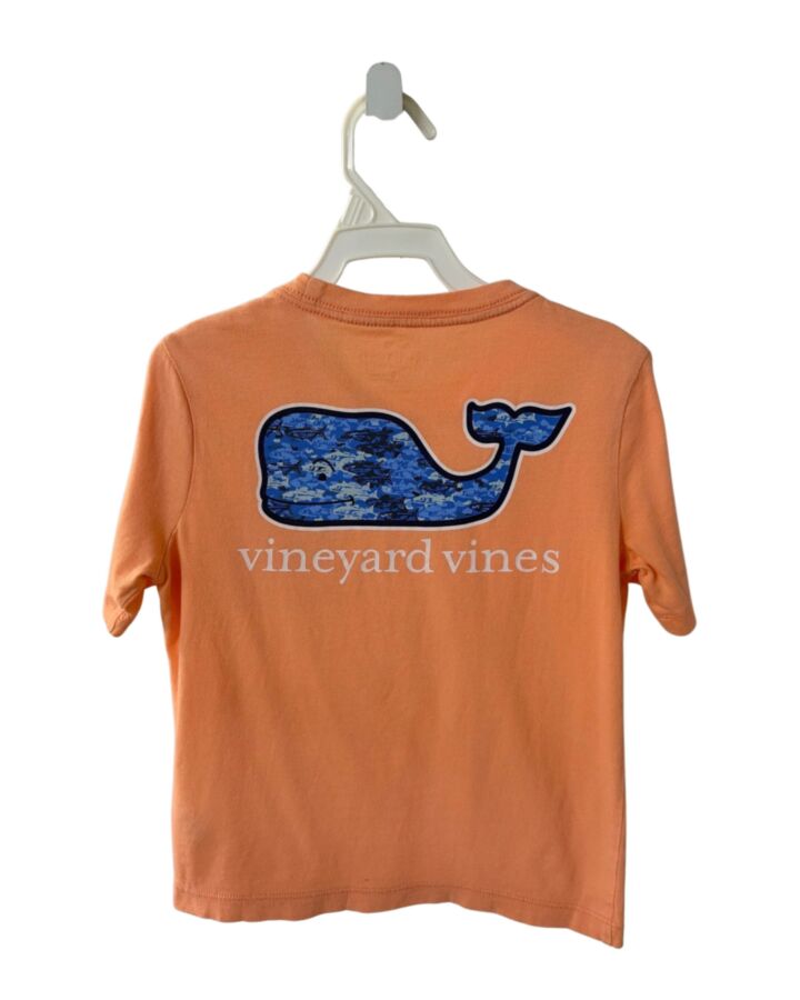 VINEYARD VINES  ORANGE   PRINTED DESIGN T-SHIRT