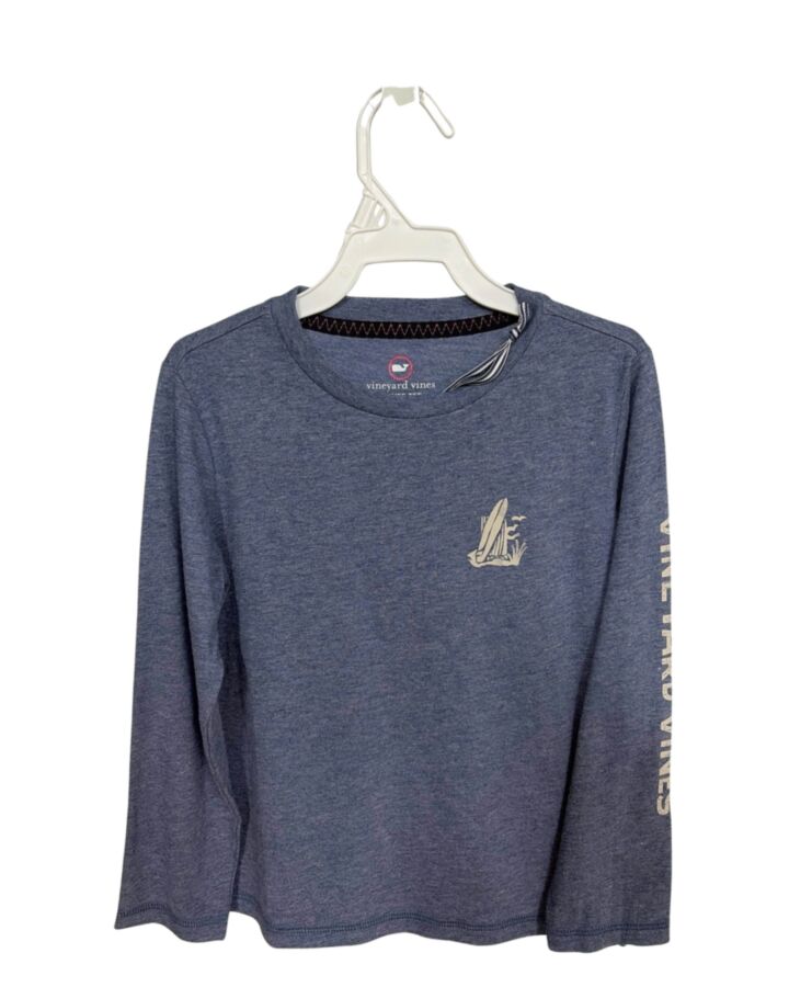 VINEYARD VINES  BLUE   PRINTED DESIGN KNIT LS SHIRT
