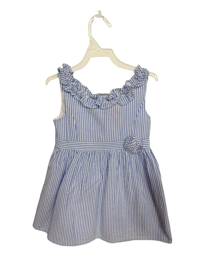 LILLY PULITZER  BLUE SEERSUCKER STRIPED  DRESS WITH RUFFLE