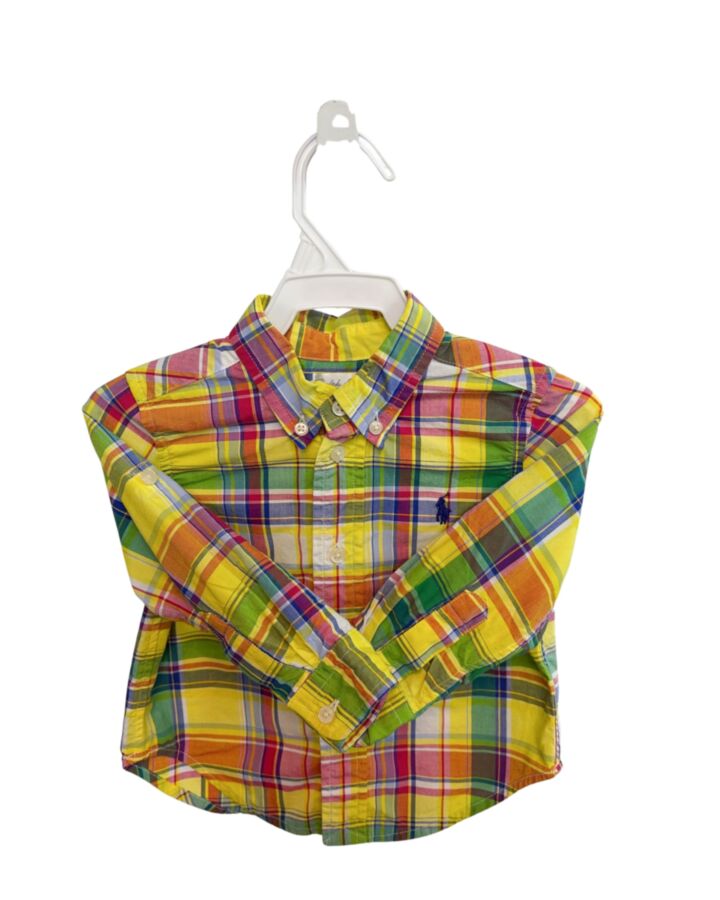 RALPH LAUREN  YELLOW  PLAID  DRESS SHIRT