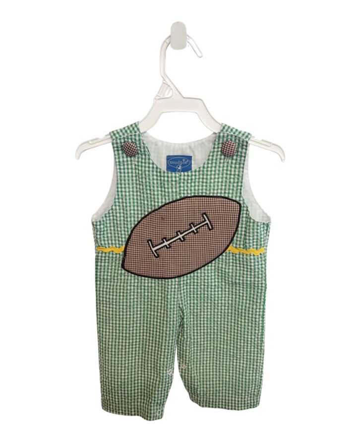MUD PIE  GREEN SEERSUCKER GINGHAM  LONGALL