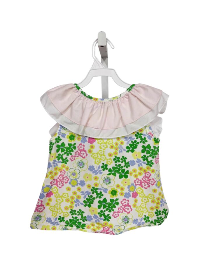 BELLA BLISS  GREEN  FLORAL  SLEEVELESS SHIRT