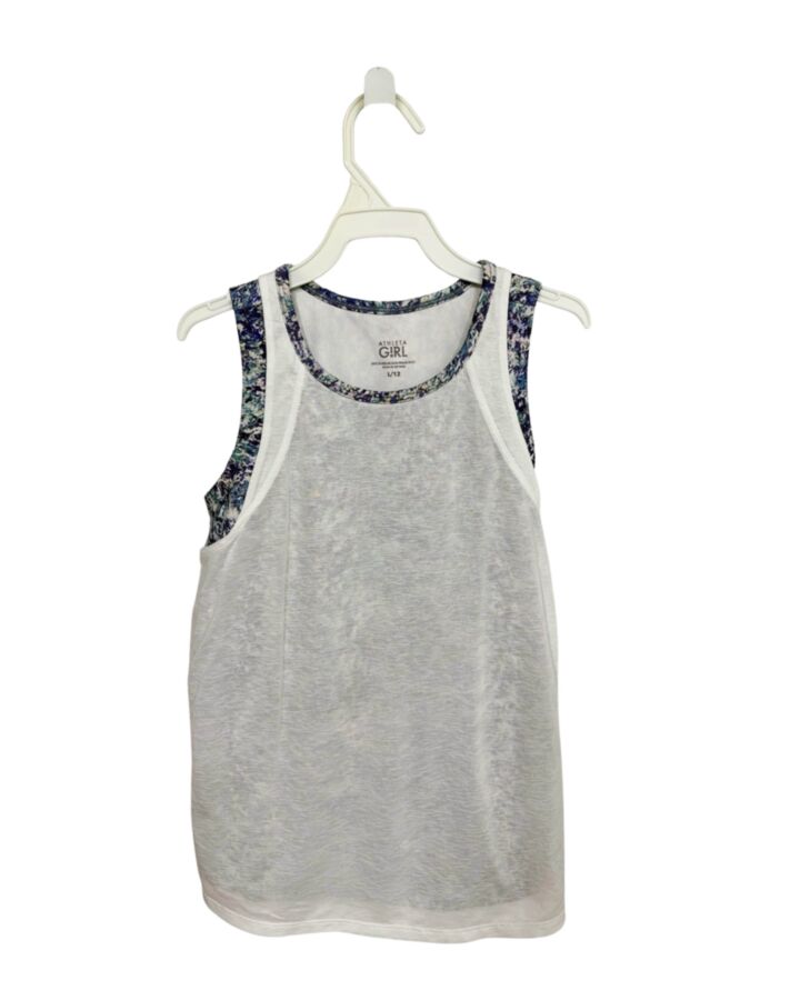 ATHLETA GIRL  WHITE  FLORAL  KNIT TANK