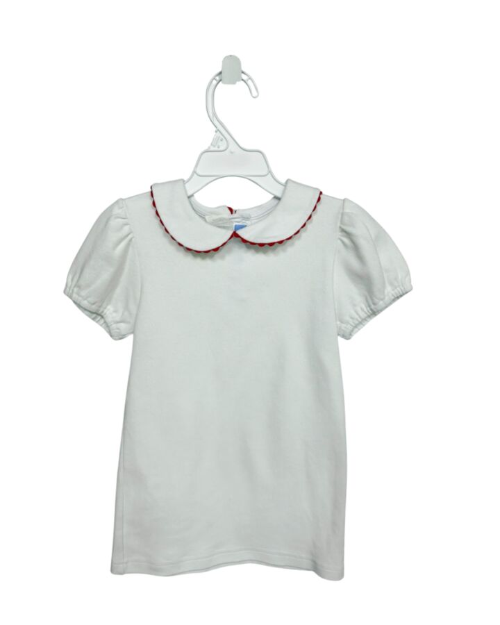 MONDAY'S CHILD  WHITE    KNIT SS SHIRT WITH RIC RAC