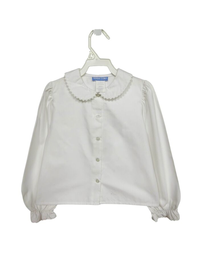 MONDAY'S CHILD  WHITE    DRESS SHIRT WITH RIC RAC
