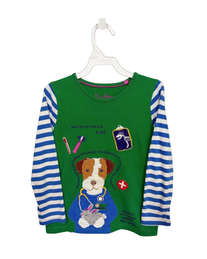 MINI BODEN  GREEN   APPLIQUED KNIT LS SHIRT