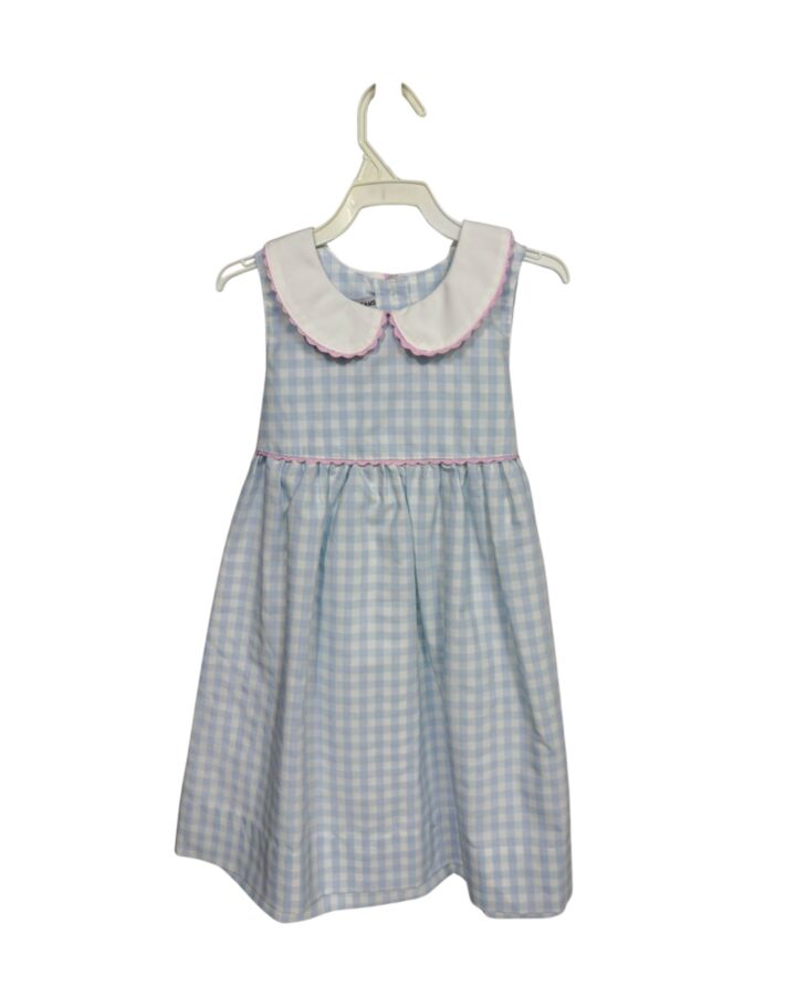 SWEET DREAMS  LT BLUE  GINGHAM  DRESS WITH RIC RAC