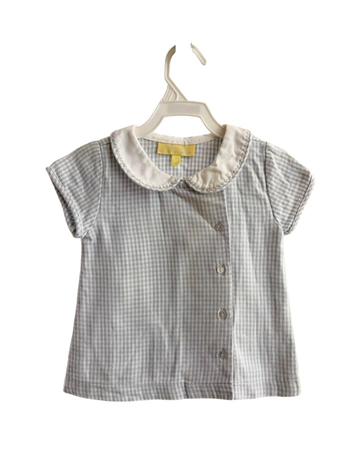 PIXIE LILY  LT BLUE  GINGHAM  SHIRT-SS