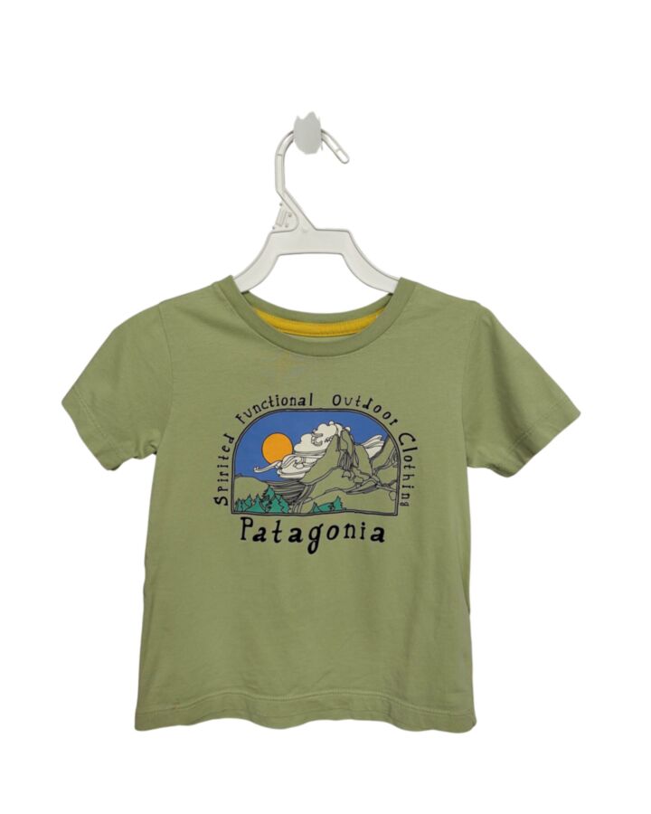 PATAGONIA  GREEN   PRINTED DESIGN T-SHIRT