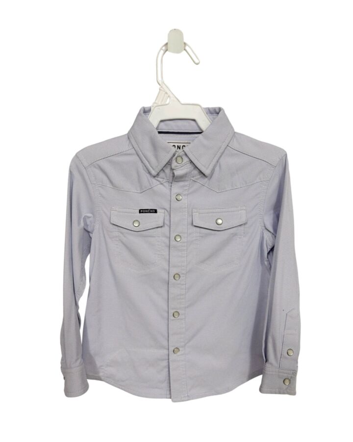 PONCHO  BLUE    DRESS SHIRT