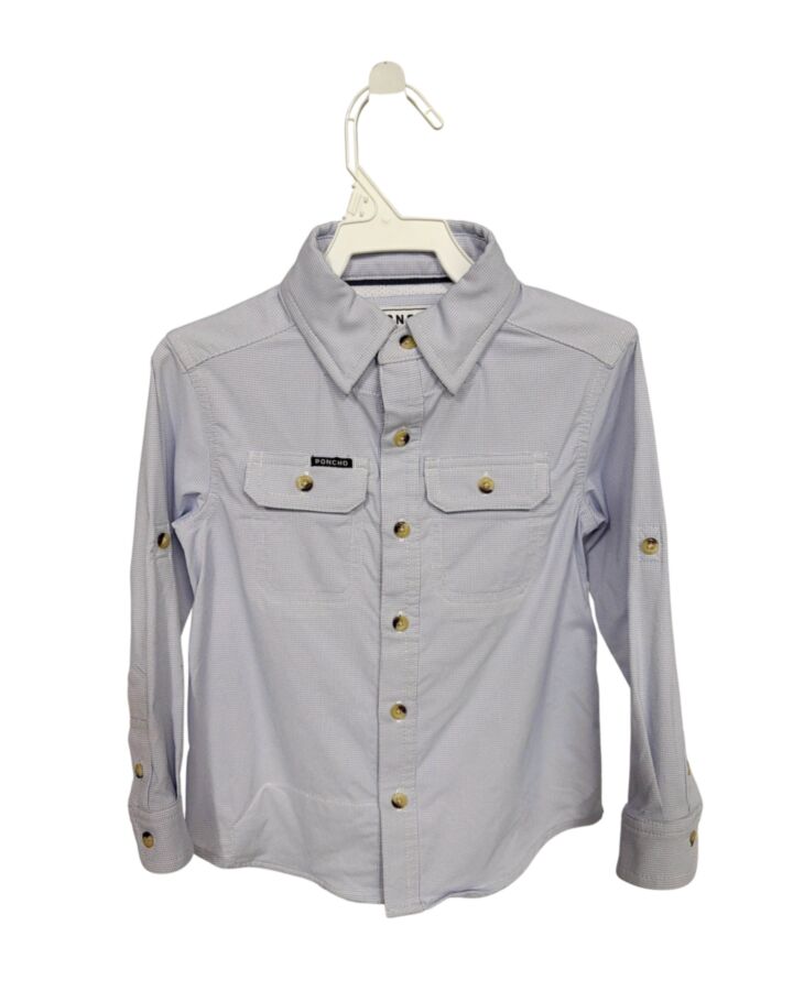 PONCHO  BLUE    DRESS SHIRT