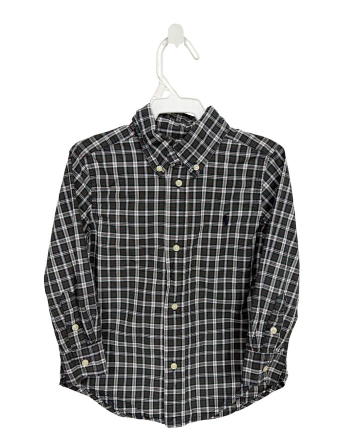 RALPH LAUREN  GREEN  PLAID  DRESS SHIRT