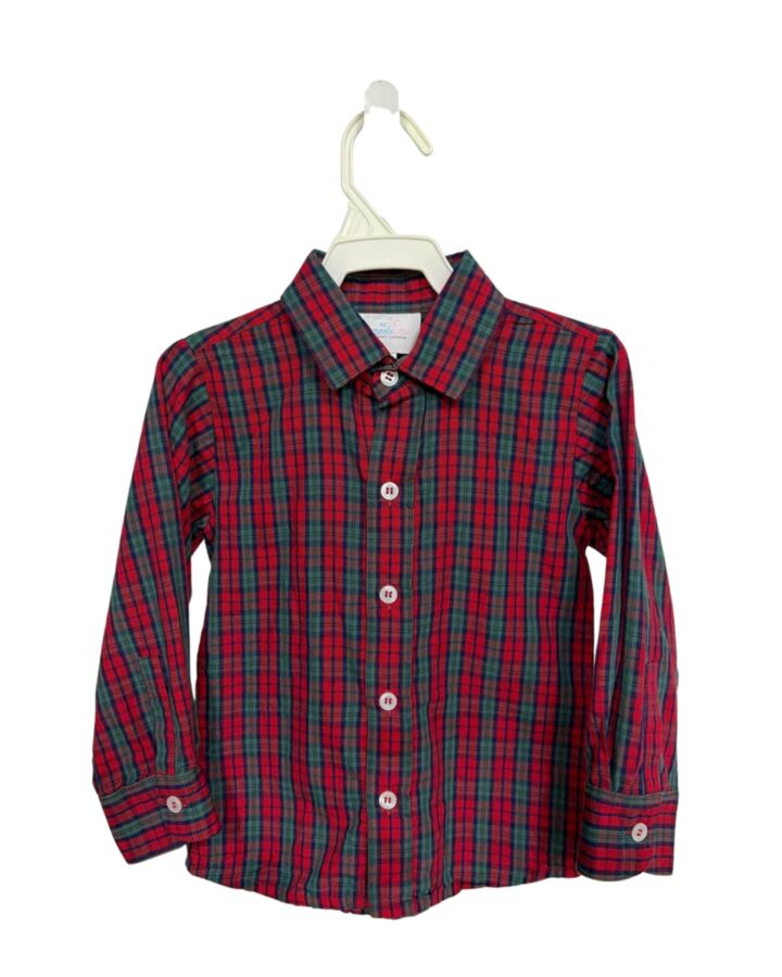 JAMES & LOTTIE  RED  PLAID  DRESS SHIRT