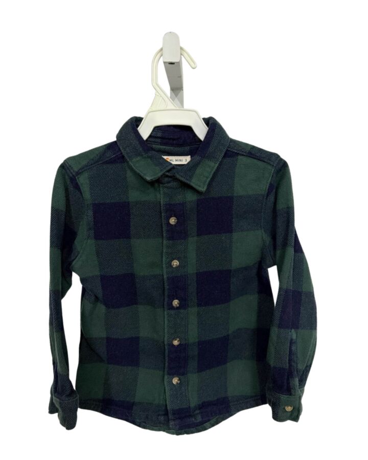 ML MINI  GREEN FLANNEL PLAID  DRESS SHIRT