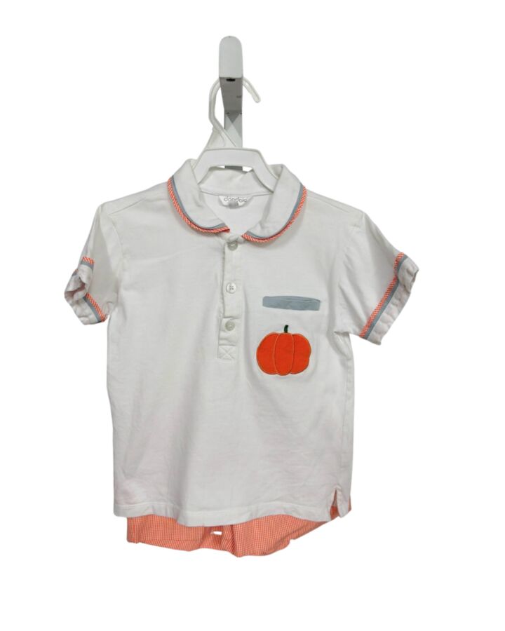 DONDOLO  ORANGE  GINGHAM  2-PIECE OUTFIT