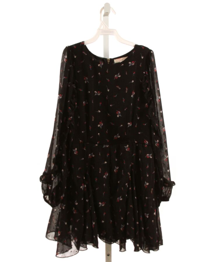 SARA SARA  BLACK SWISS DOT FLORAL  ROMPER