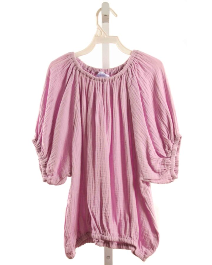 PLEAT.  LAVENDER  SMOCKED SHIRT-SS