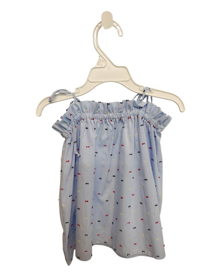 BELLA BLISS BLUE SWISS DOT SLEEVELESS SHIRT