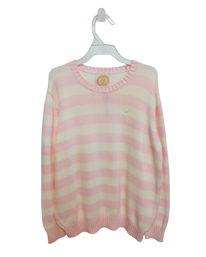THE BEAUFORT BONNET COMPANY  PINK  STRIPED  SWEATER